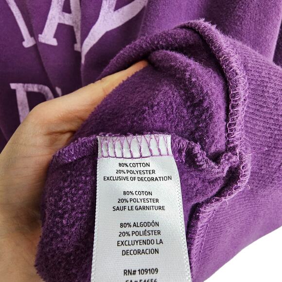 Life Is Good Sweater Stay True Pullover Sweater Womens XXL Purple Knit Sweater - Picture 9 of 10